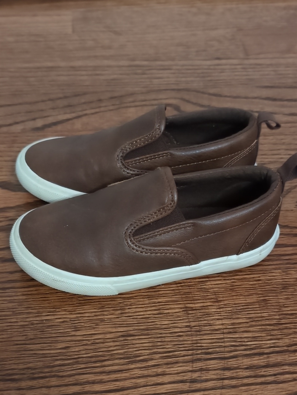 Old Navy Brown Slip-On Kids Sneakers with White Sole